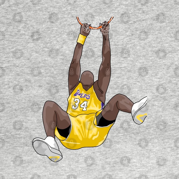 Shaquille O'Neal Slam Dunk - Drawing by thesportstation